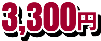 3,300円